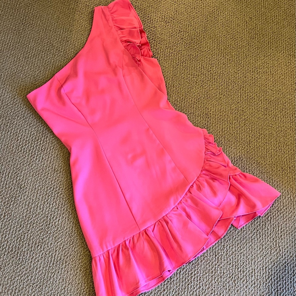 DO+BE One Shoulder Pink Dress